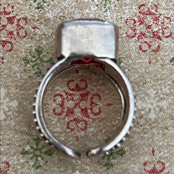 Adjustable Sajen Rainbow Pink Volcano Quartz ring in sterling silver - Picture 8 of 8